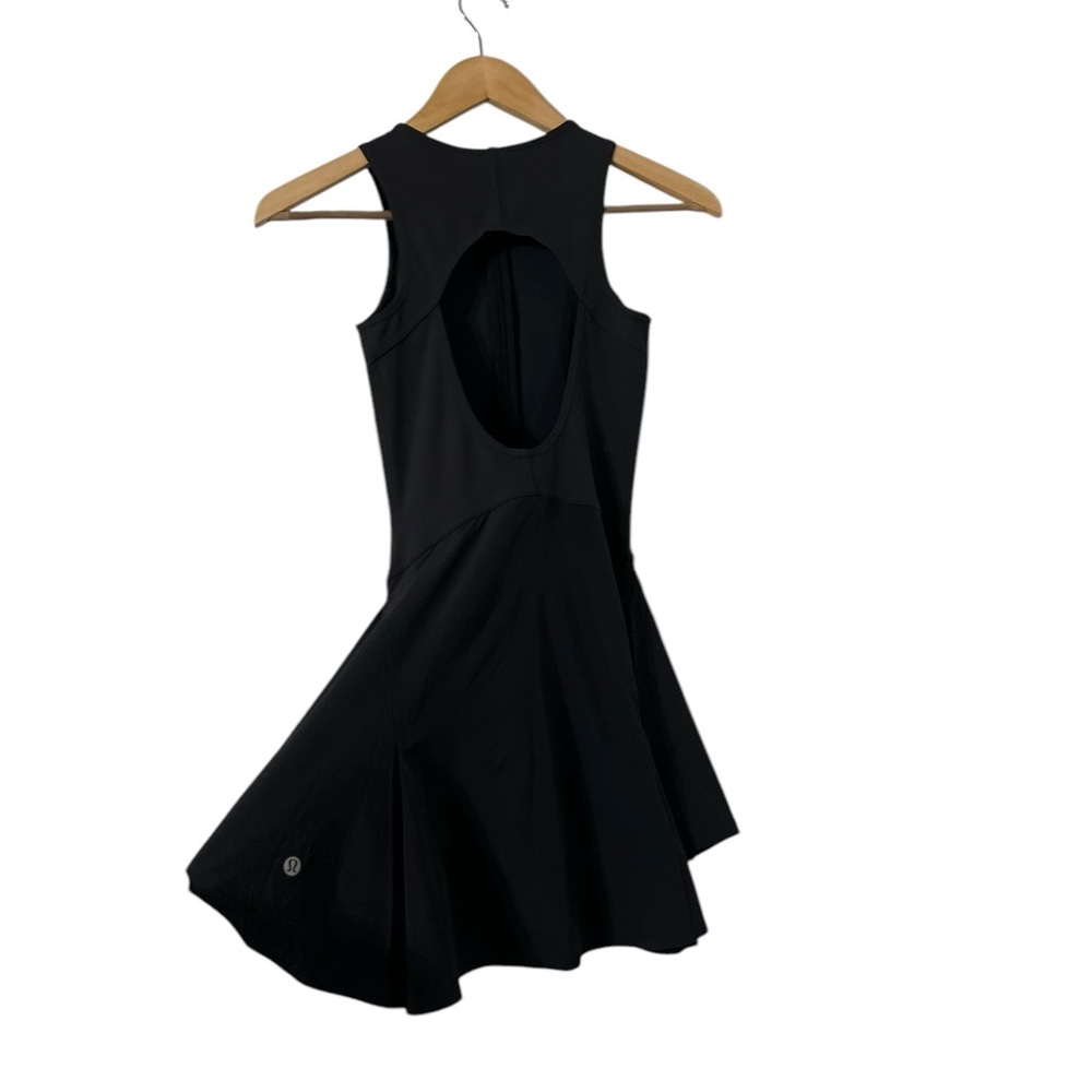 NWT LULULEMON Court Crush Short Lined Black Tennis Dress - Picture 7 of 8
